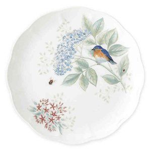 new without tags Lenox Butterfly Meadow BLUEBIRD 11-inch Porcelain Dinner Plate